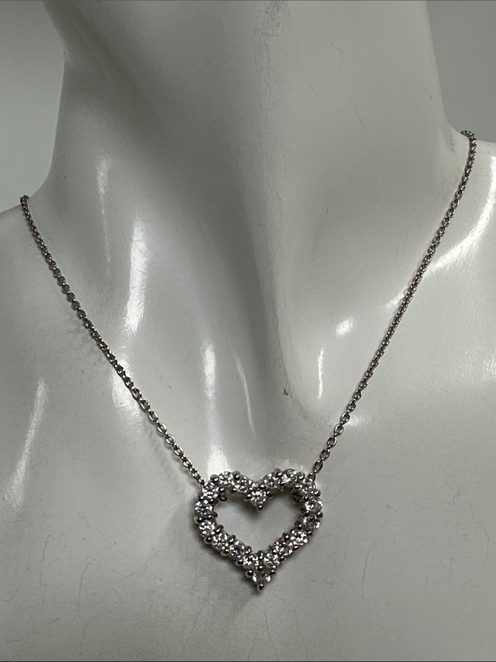 925 Sterling silver Heart Pendant Necklace